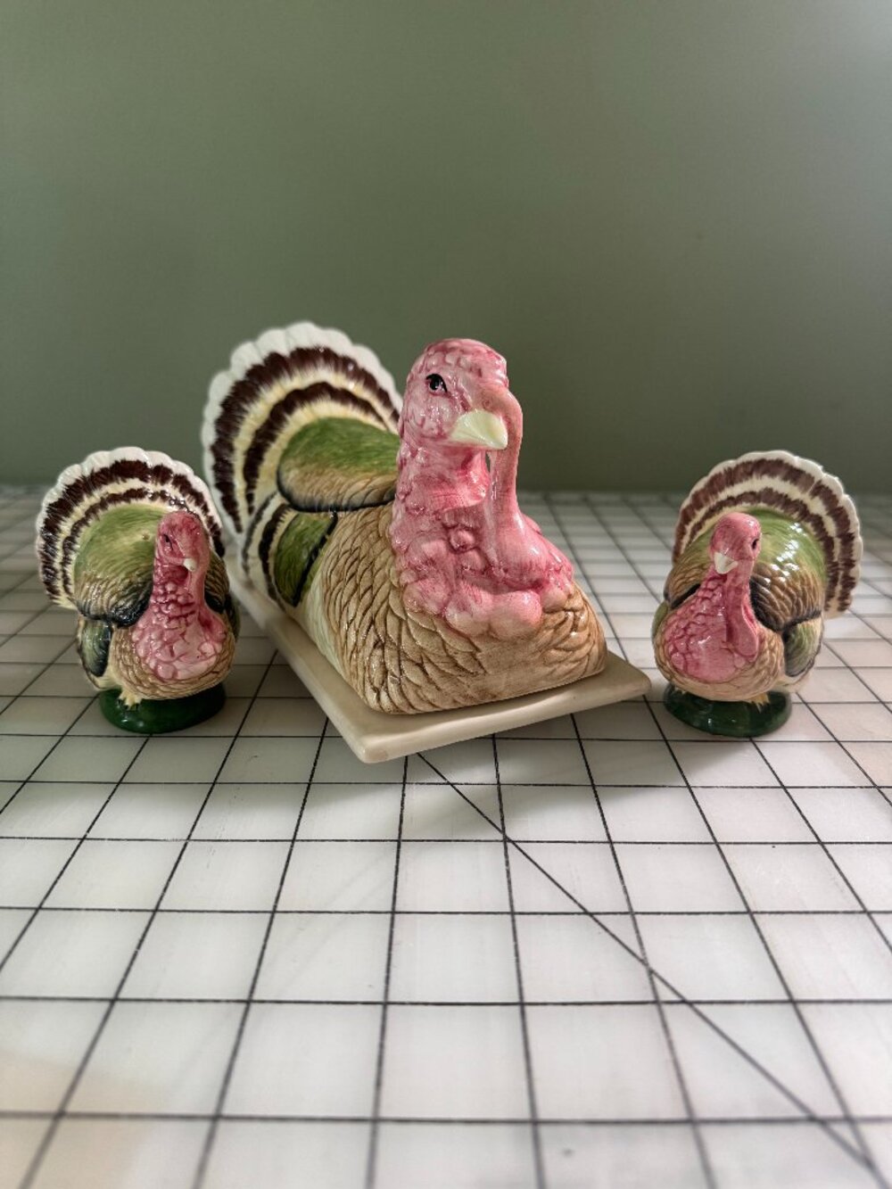 Vintage Brinn's Thanksgiving Turkey Serving Set w/ Boxes